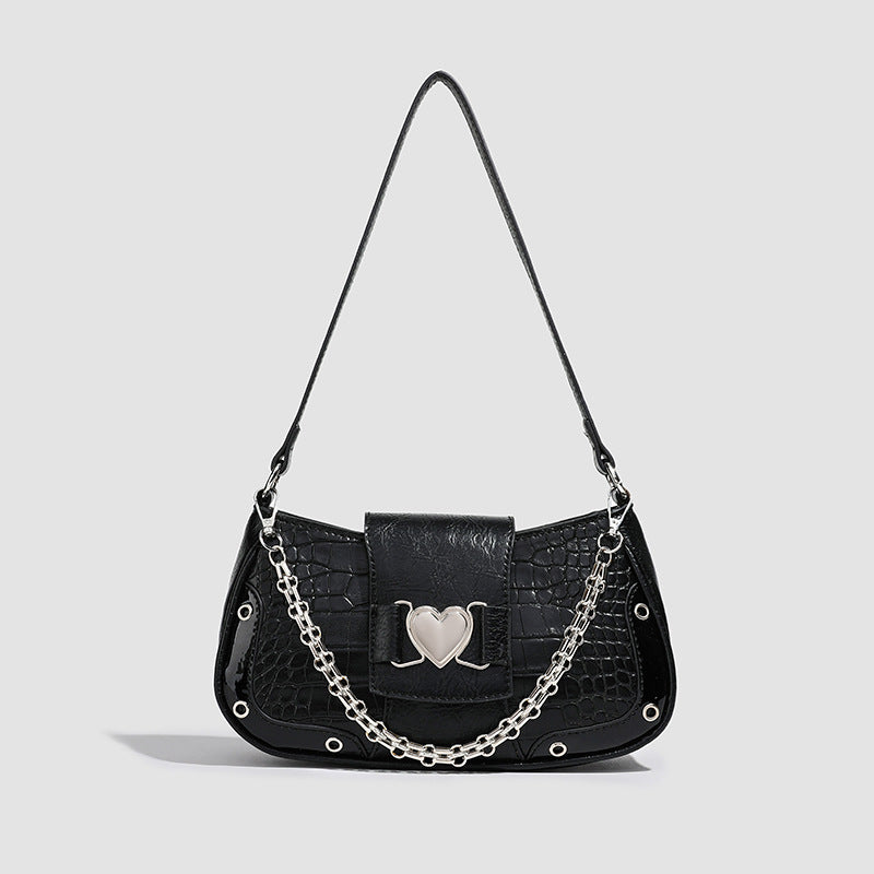 Detachable Chain Shoulder Bag PU Underarm Silhouette S5P316