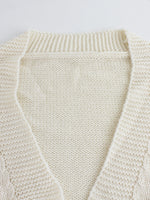Load image into Gallery viewer, Cute Bear Print Short Cardigan Women V-Neck Knit N6H276