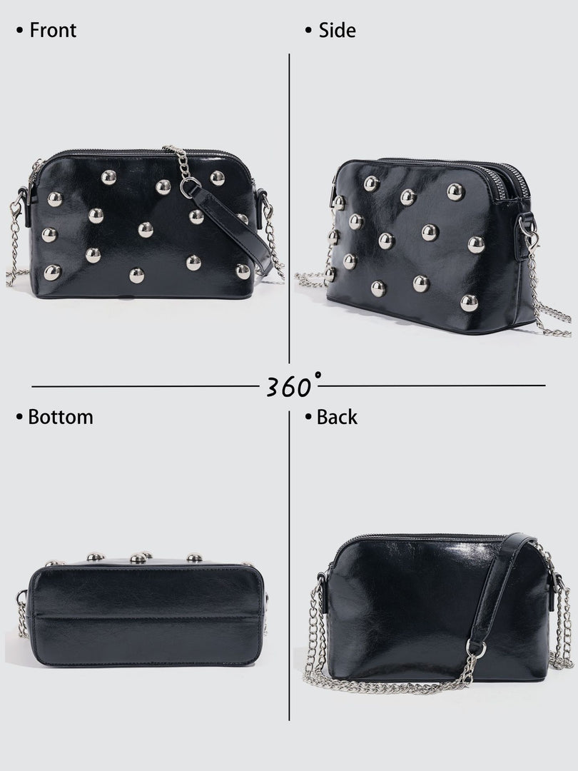 Punk Metal Rivet Crossbody Bag Women N6C031