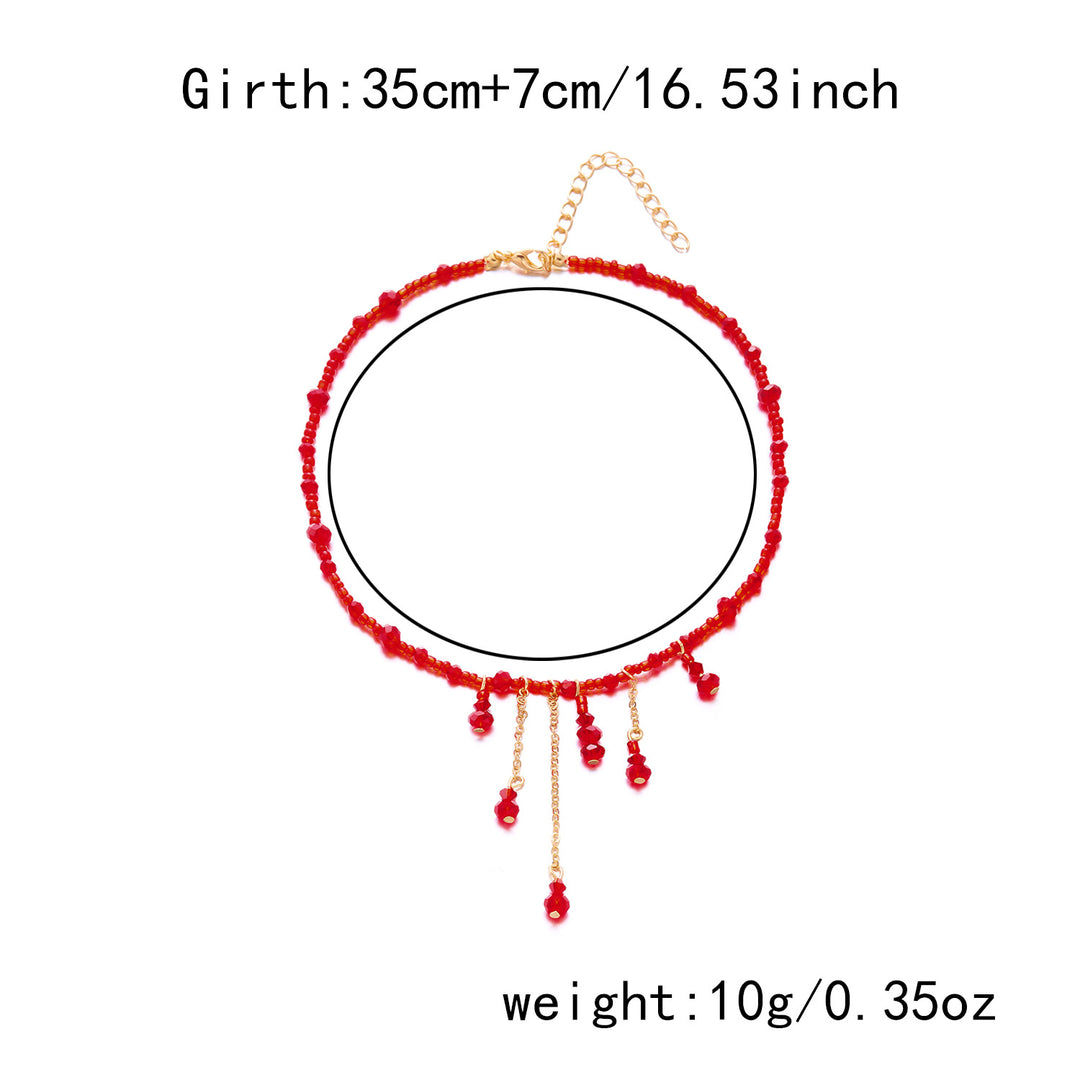 Halloween Gothic Style Beaded Necklace  S5P583