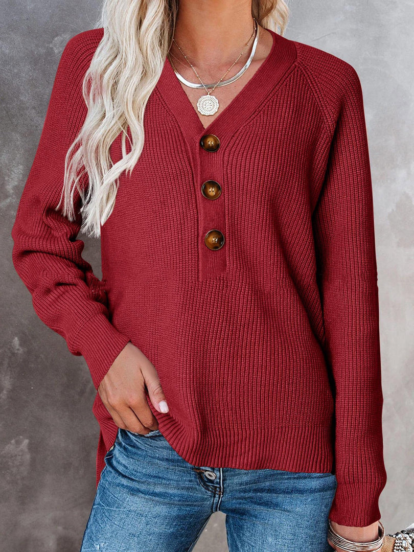 Button V Sweater Mid Heavy Options N5Z910