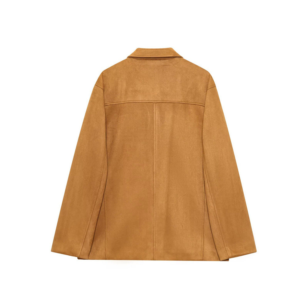 Suede Notch Jacket Mid Heavy Tan N5Z813