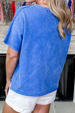 Load image into Gallery viewer, Star Print Street Style Round Neck T-shirt Women N6C337