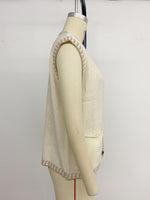 Load image into Gallery viewer, Color-Block V-Neck Sleeveless Knit Vest Women N6H305