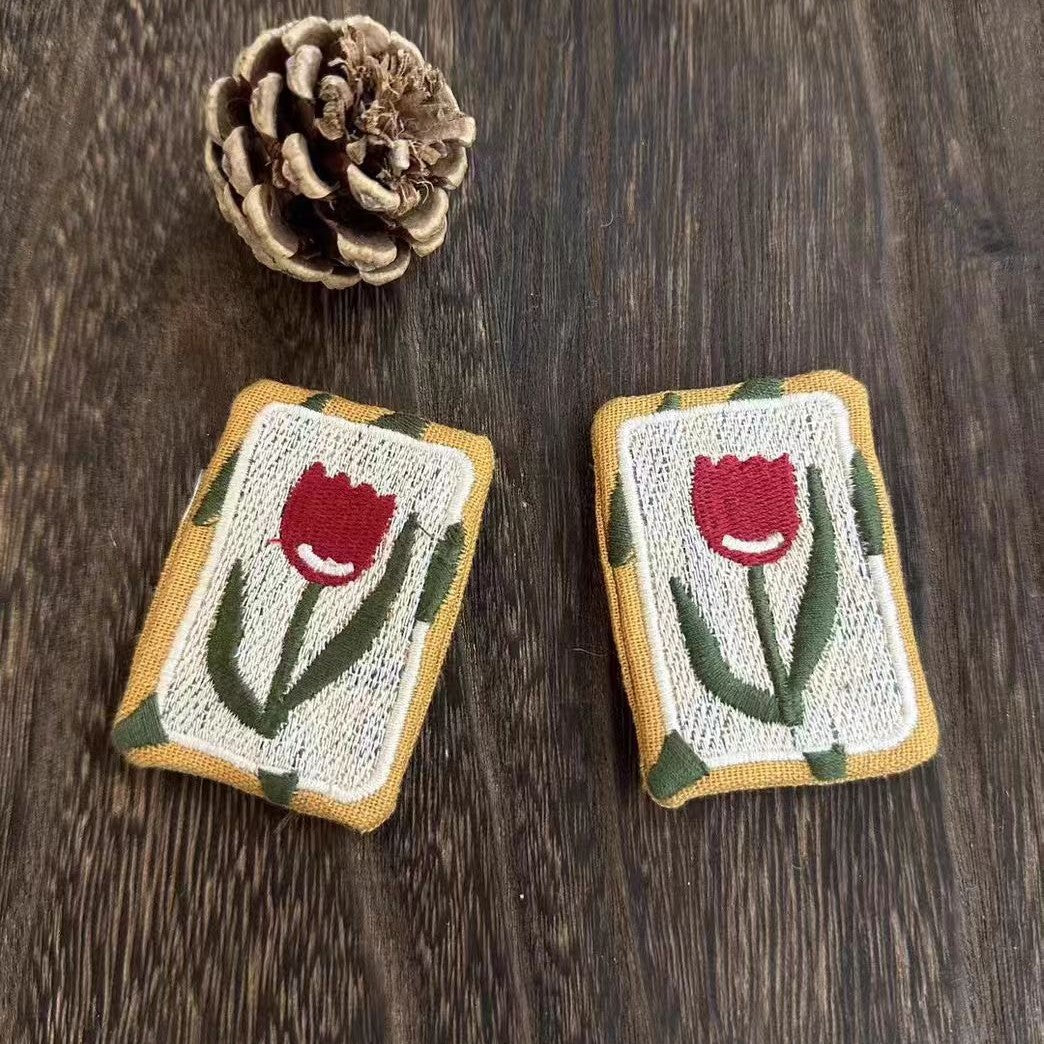 Handmade Cotton Linen Brooch Pin Cute Minimalist  N6G037