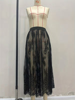 Load image into Gallery viewer, Dark Gothic Lace Sheer Maxi Skirt Women N6F242