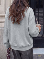 Load image into Gallery viewer, Casual Round Neck Bow Detail Loose Sweatshirt Women N6H295