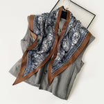 Load image into Gallery viewer, Simulated Silk Herringbone Triangle Scarf Women N6G232