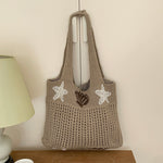 Load image into Gallery viewer, Starfish Shell Knit Tote Beach Bag Large Capacity N6C053