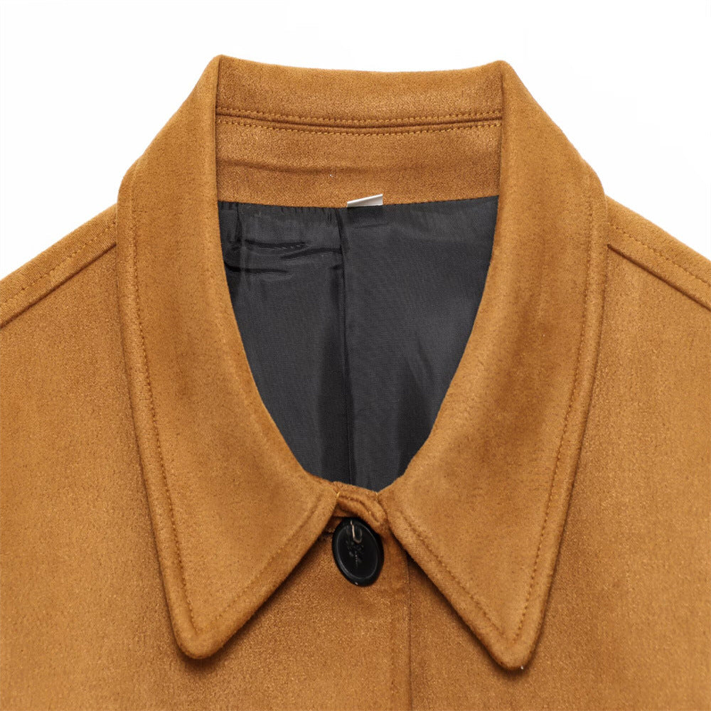 Suede Notch Jacket Mid Heavy Tan N5Z813