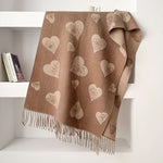 Load image into Gallery viewer, Double-Sided Jacquard Heart Flower Scarf Shawl Women N6H245