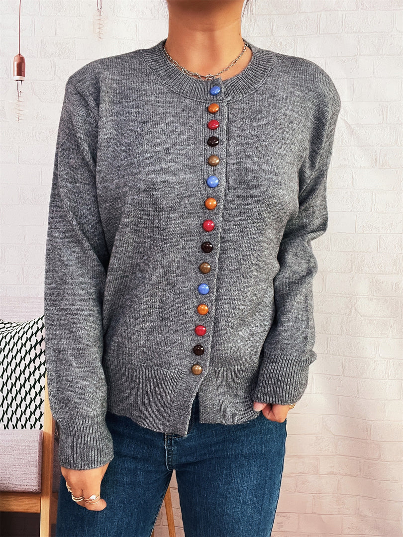 ColorBlock Button Cardigan Lightweight Options N5A209