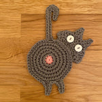 Load image into Gallery viewer, Knitted Cat Butt Coaster Handmade Cotton Mat N6G108