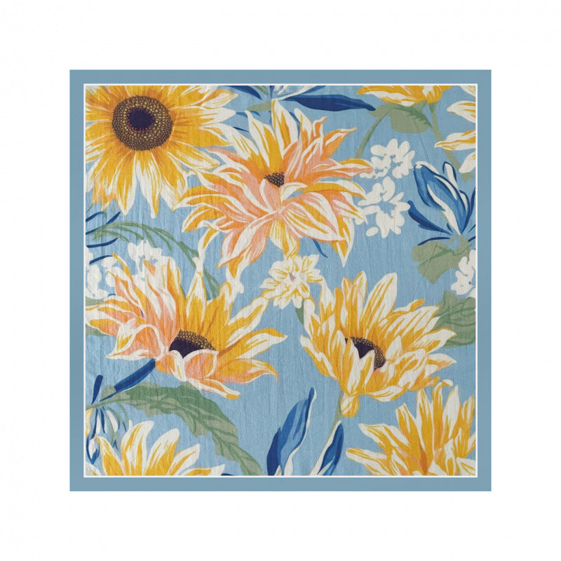 Pure Cotton Square Scarf Women Head Scarf 55cm N6H116