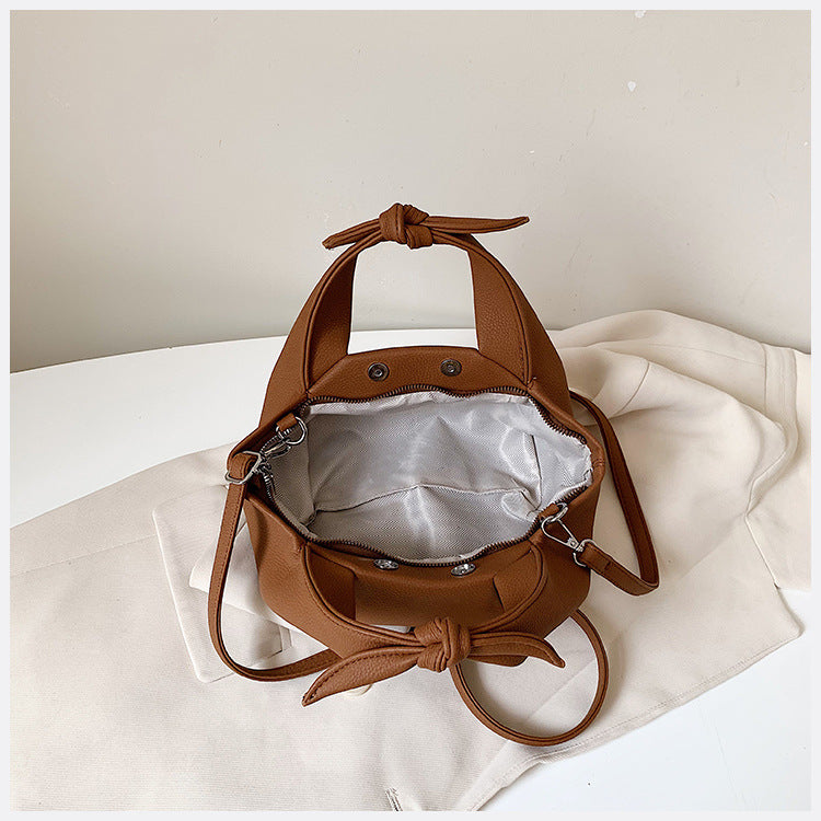 Women's Ruched PU Leather Dumpling Bag N6J213