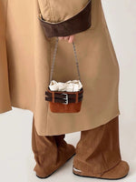 Load image into Gallery viewer, Suede Chain Crossbody Bag Horizontal Rectangle S5P342