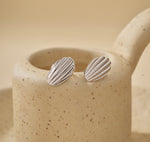 Load image into Gallery viewer, Shell Embossed Earrings Sterling Silver S5P109