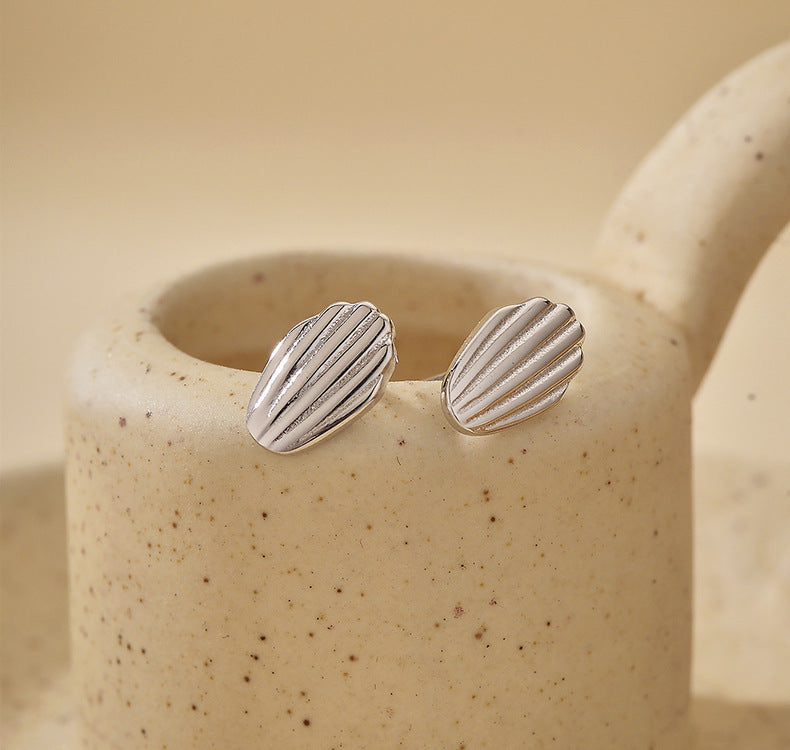 Shell Embossed Earrings Sterling Silver S5P109