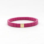 Load image into Gallery viewer, Bohemian Tile Bracelet Steel Enameled Plated S5P144
