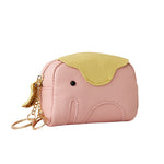 Load image into Gallery viewer, Top Grain Leather Elephant Card Holder Mini Wallet N6G093
