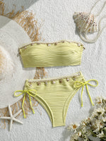 Load image into Gallery viewer, Shell Shape Push-Up Bandeau Bikini Set Women N6C297