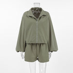 Load image into Gallery viewer, Sport Windbreaker and Shorts Set Women N6D116