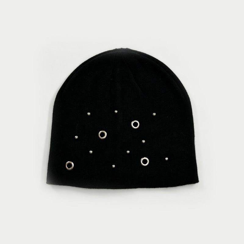 Unisex Acrylic Knit Cutout Beanie N6J127