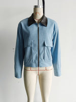 Load image into Gallery viewer, Corduroy Blend Leather Collar Jacket Women N6C138