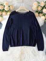 Load image into Gallery viewer, Round Neck Loose Fit Sweet Sweater Women N6D140