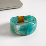 Load image into Gallery viewer, Vintage Resin Ombré Circle Geometric Bangle Women N6H083