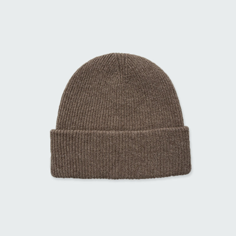 100 Percent Wool Seamless Double Layer Knit Beanie N6K283