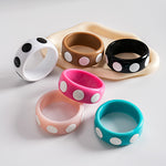 Load image into Gallery viewer, Dopamine Resin Round Polka Dot Bangle Women N6H079