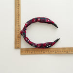 Load image into Gallery viewer, Womens Christmas Plaid Snowflake Knot Headband N6K124