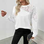 Load image into Gallery viewer, 3D Rose Crew Sweater  In Lightweight White N5Z498
