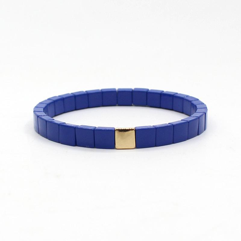 Bohemian Tile Bracelet Steel Enameled Plated S5P144