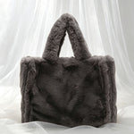 Load image into Gallery viewer, Women's Plush Large Tote Handbag N6J176