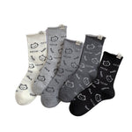 Load image into Gallery viewer, Cat Pattern Combed Cotton Mid Calf Socks M5A058