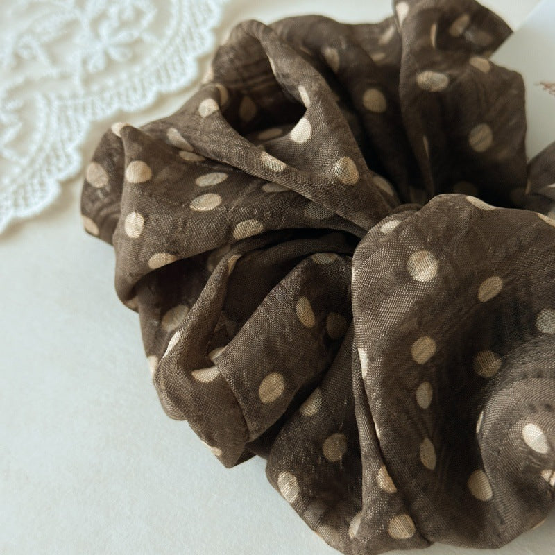 Womens Polka Dot Organza Scrunchie N6K013
