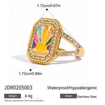 Load image into Gallery viewer, Love Signet Ring Steel Luxury Gold Plated S5P029

