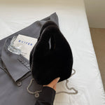 Load image into Gallery viewer, Women's Plush Drawstring Bucket Crossbody Bag N6J187