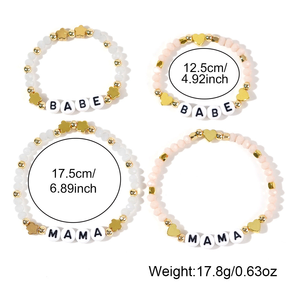 Mama Beaded Bracelet Set Women N6D533