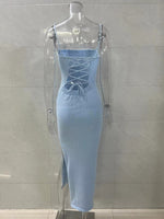 Load image into Gallery viewer, Sexy Backless Knit Beach Club Slip Dress Women N6D079