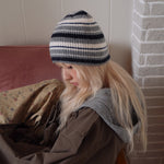 Load image into Gallery viewer, Women's Wool Knitted Striped Beanie N6J101