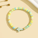 Load image into Gallery viewer, Turquoise Cross Stretch Bracelet S5P612