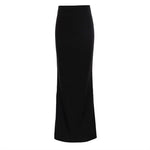 Load image into Gallery viewer, Slim Fit Black Midi Pencil Skirt Women N6C207
