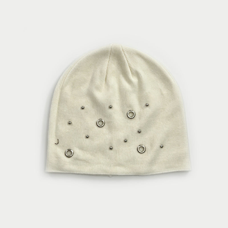 Unisex Acrylic Knit Cutout Beanie N6J127