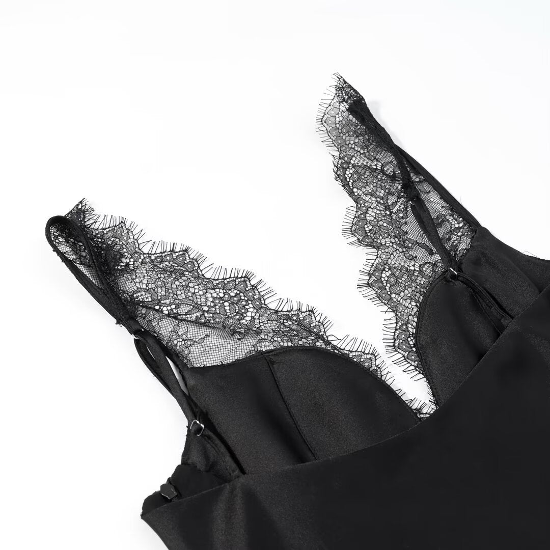 Lace Satin Camisole Top Women N6C262