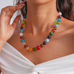 Load image into Gallery viewer, Womens Vintage Colorful Glass Beaded Necklace N6K188