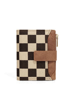 Load image into Gallery viewer, Grid Check Leopard Print Card Holder Wallet Purse N6G088