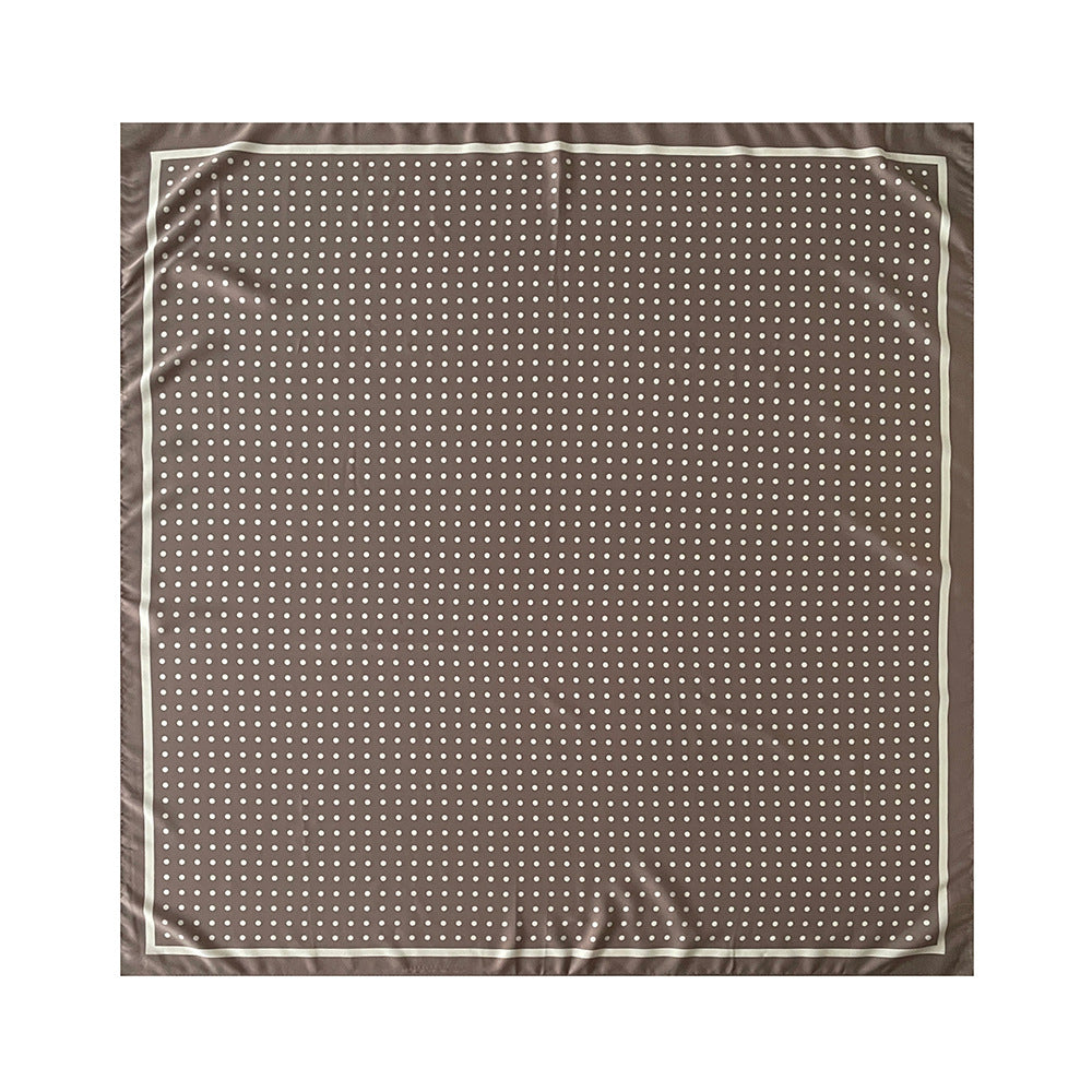 Silk-Like Twill Square Scarf 90cm Printed Shawl N6G223